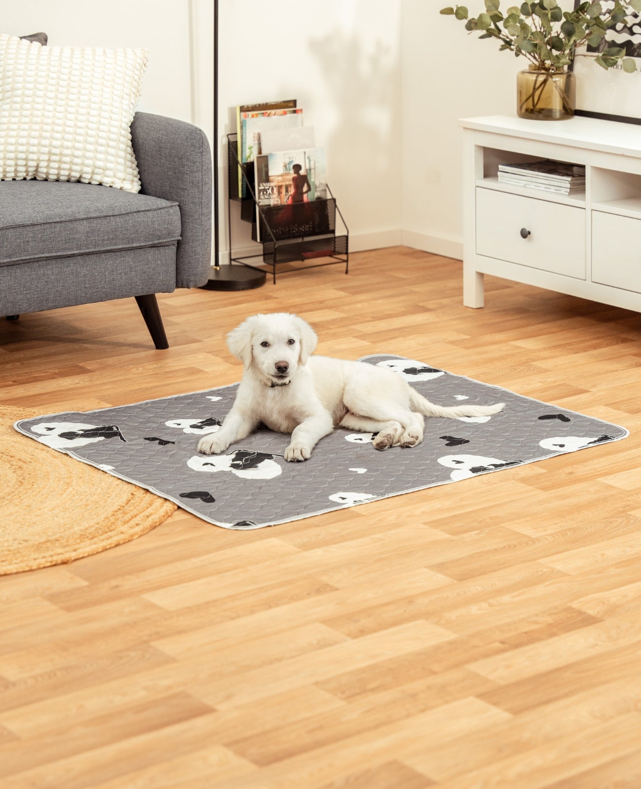 lionto Alfombrillas reutilizables para cachorros, set de 2, gris