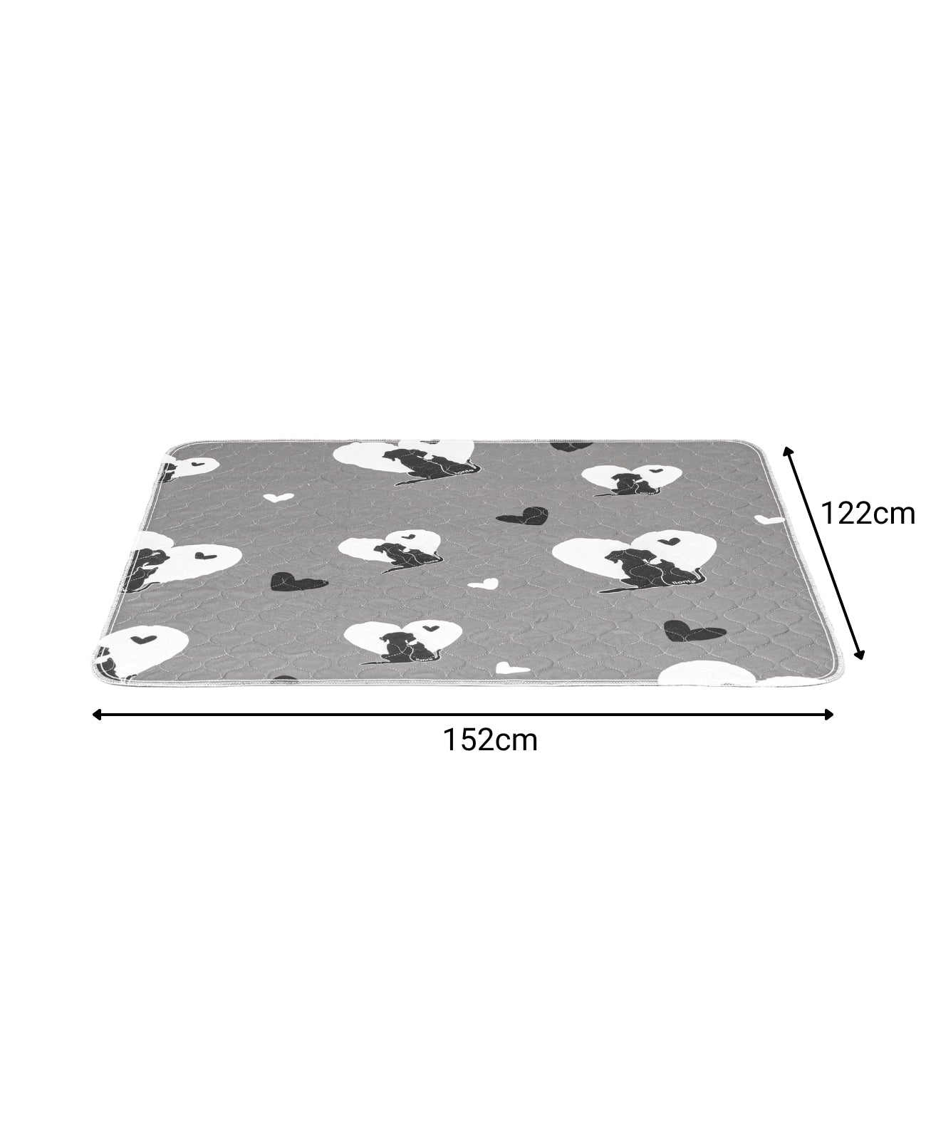 lionto Alfombrillas reutilizables para cachorros, set de 2, gris