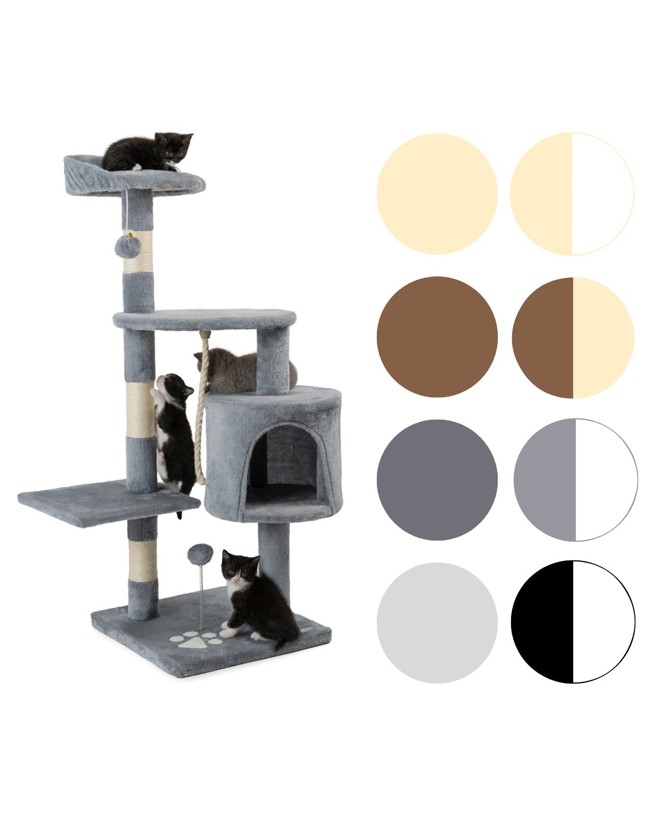 Altura del árbol para gatos 112 cm