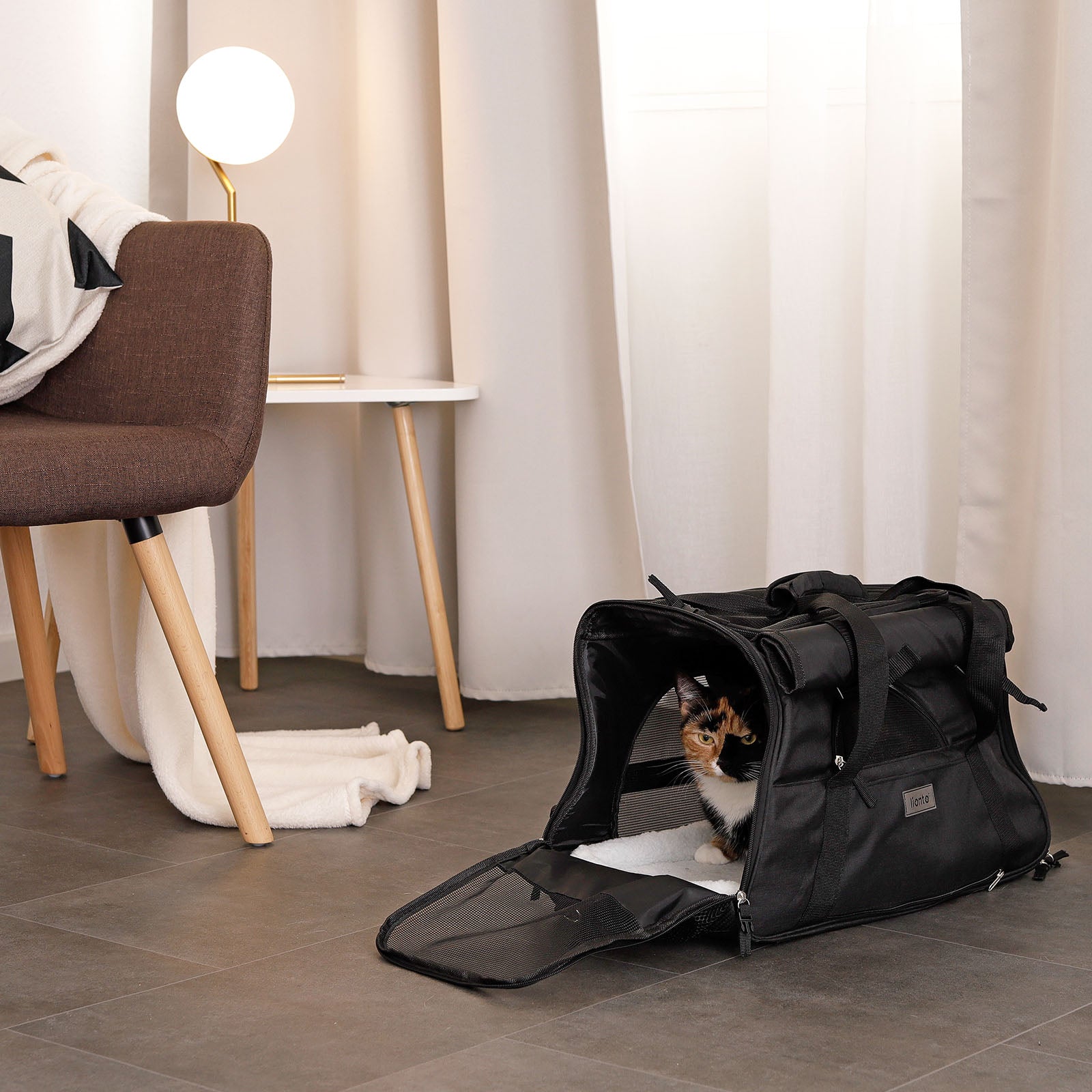 Bolsa de transporte plegable para gatos
