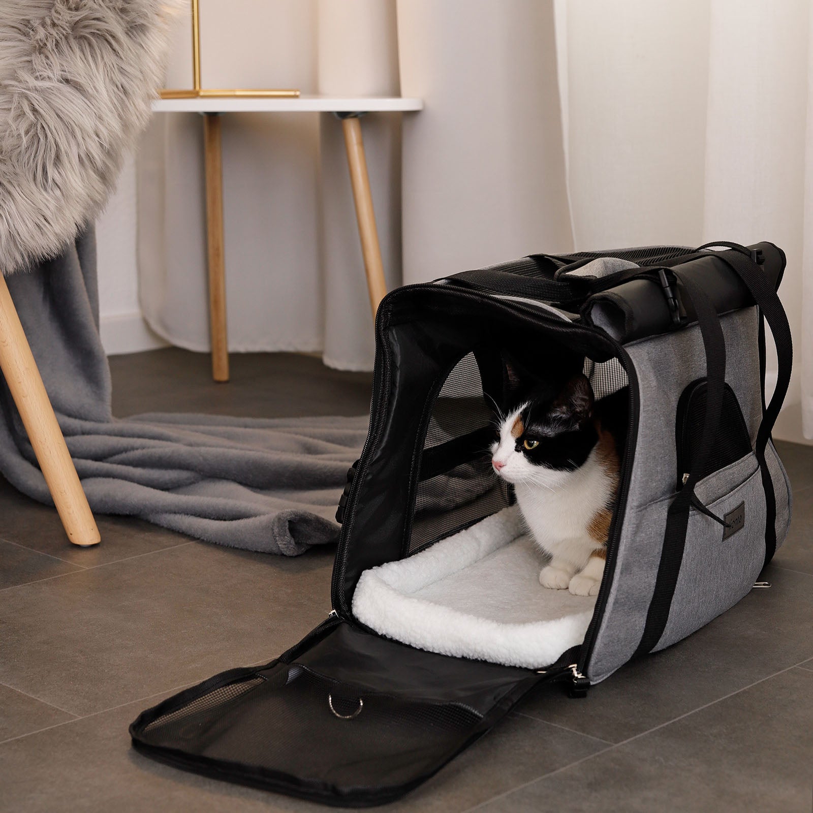 Bolsa de transporte plegable para gatos